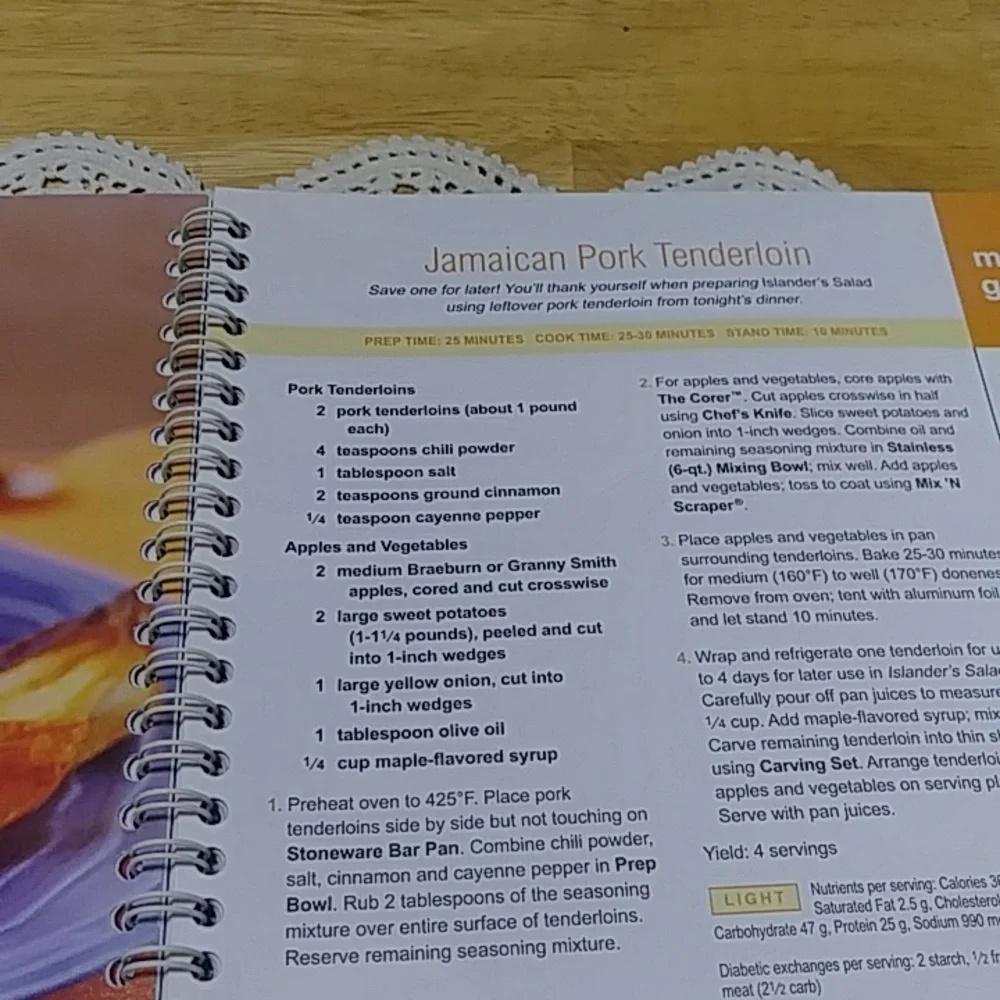 Pampered Chef Stoneware Inspirations Cookbook